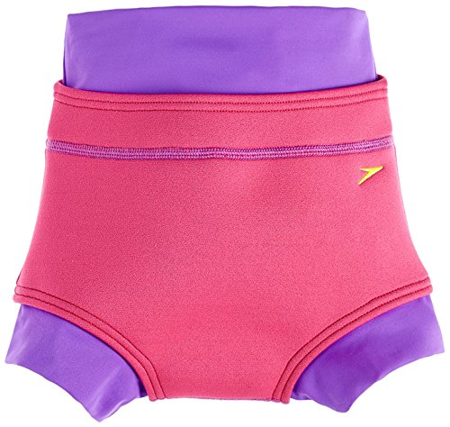 Speedo Girls' Swimnappy Cover - Raspberry Fill, 0-3 years