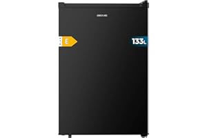 Cecotec Mini Kühlschrank Bolero CoolMarket TT 133L Schwarz. Mini Kühlschrank 133L, 83,5 cm Höhe, reversibler Tür, Crisper Box, Innen LED-Beleuchtung, Abtau-Funktion und mechanischer Temperaturregelung