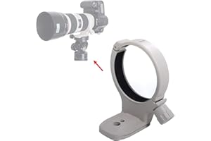 iShoot Lens Support Collar Tripod Mount Ring Compatible with Canon EF 70-200mm f/4L USM, EF 70-200mm f/4L IS USM, EF 400mm f/5.6 L USM, EF 80-200mm f/2.8L,Bottom is Arca Fit Camera Quick Release Plate