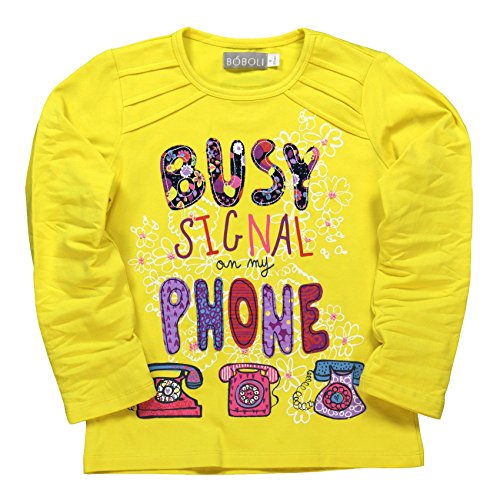 boboli Baby-Boys Camiseta Punto Manga Larga Shirt, yellow, size 5 years