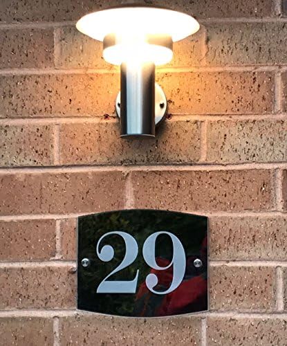 Clear Acrylic Engraved House Sign Modern Door Number Name Road Plaque Horse Stables