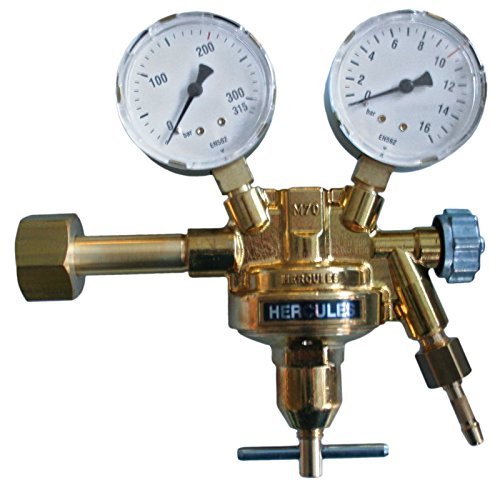 HERCULES Druckminderer Stickstoff Druckregler MIG MAG WIG Schutzgas Schweißen, Typ:0 - 20 bar