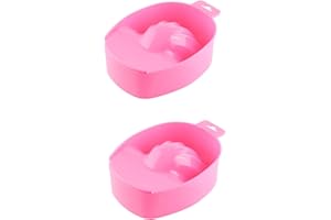 CONGGUAN 2 Stück Nagelkunst Einweichen Schüssel Maniküre Schüssel warmes Wasser Maniküre Schüssel Nagel Spa Schüssel Maniküre Werkzeug zum Polieren Entferner Behandlung (Rosa)