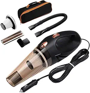 Lwvax Handheld Car Vacuum Cleaner for Car Dry and Wet with 16.4 FT (5M) Power Cord, Carrying Bag- DC12V