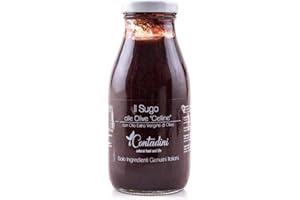 IContadini Gourmet Tomatensauce mit Celline Oliven, Tomatensoße, Ohne Zucker Zusatz, Italien, im Glas, Vegan, 250 g