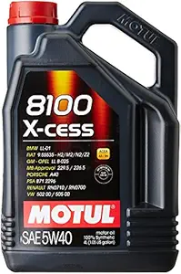 Motul 8100 X-Cess 5W-40 API SN/CF Fully SynThetic Gasoline and Diesel Engine Oil (4 L) (104256)