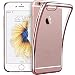 Produktbild ESR Klare Hülle kompatibel mit iPhone 6 / iPhone 6s Hülle - Dünne durchsichtige TPU Handyhülle mit beschichtetem Farbrahmen für iPhone 4,7” - Kratzfeste Schutzhülle mit Mikropunkt Muster - Rosegold