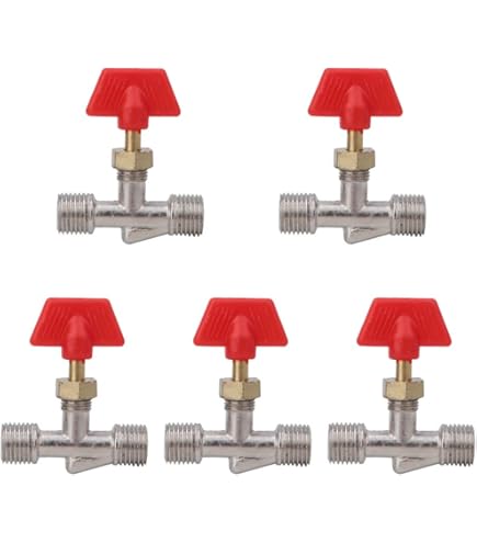 Rubinetto A Spillo Per Aria Compressa Walmec - Filettatura 1/4" Maschio-Maschio - Foto 3