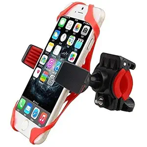 CQLEK Universal Bike Mobile Holder for Motorcycle - Waterproof, Unbreakable and Rubber Silicone Mobile Phone Holder for Bike, Cycle, Scooty and Motorcycle for GPS Navigation