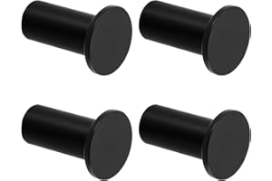 SAYAYO Gancho Pared, Colgador Toalla Baño Negro, Ganchos para Abrigos SUS304 Acero inoxidable Ganchos de Pared para Atornillar Ganchos para Baño, Cocina, Dormitorio, 4 Piezas