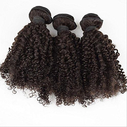 Meydlee Hair Bundles Unprocessed Virgin Mongolian Afro Kinky Curly Human Hair Weave Extensions for Black Women Natural Black 100g/Bundle 3Bundles/pack , 16 18 20