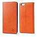 Price comparison product image iphone 6s Leather Case, Idealeben 100% Genuine Cowhide Leather Wallet Case 3 Card Slots Stand Feature with Magnetic catch Folio Flip Book Cover for iPhone 6/6S (4.7"), Brown