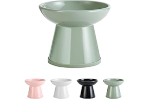 BATITIE Gamelle Chat Surélevée Bol Chat - Gamelle Surelevee pour Chat Ceramique avec Bande Antidérapante - Gamelles pour Chats Surelevees Anti Vomissement - Extra Large Ecuelle Nourriture Pour Chat - 270 ml