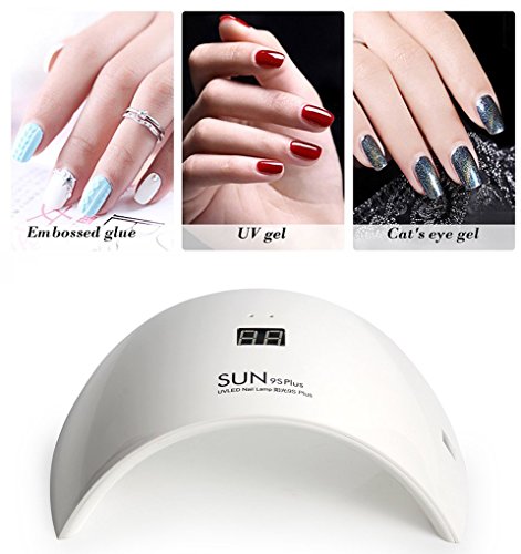 Duomishu Nageltrockner 9s Plus Nagellacktrockner 18 UV-Nagellampen 36w LED Lampe mit LCD-Display Nail Art Malerei Salon Werkzeuge perfekt und professionell für Nagelstudios zum Trocknen oder Polieren von Nägeln (unterstützt USB-Lade Perfekt Geschenk zum Valentinstag) )