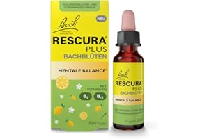 ‎BACH RESCURA RESCURA PLUS Bachblüten Mentale Balance, 10 ml I Bachblütenmischung mit Vitaminen für mehr Balance I ehemals Rescue das Original