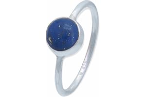 mantraroma Anello in argento 925 SAMA rotondo con pietra preziosa