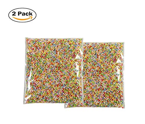 NALATI 2 Pack Schaumstoff Ball Schaumstoff Perlen für Hochzeit Party (klein, mehrfarbig)
