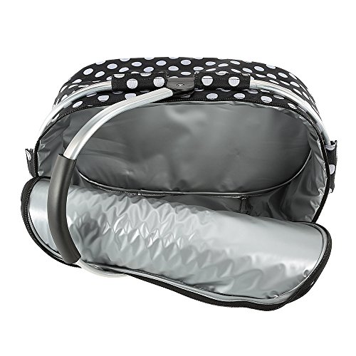 TOMSHOO 30L Picknick Korb Faltbare Einkaufskorb Aluminium Griff 46 * 25 * 24 cm - 9