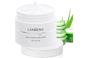 MERERKE_PRETTY Eliminador de puntos negros, removedor de cabezas negras LANBENA de la cara, removedor de cabeza negra, tiras de nariz para puntos negros (1 onza)