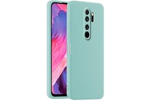 HULLIN Coque de Téléphone en Silicone Colorée, Adaptée à Redmi Note 8 Pro (6.53") - Cyan Clair