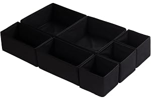 ORLISA Set med 7 lådor, kompatibla med MALM-byrå, vikbara förvaringslådor för kläder, lämplig för skåp och skötbord