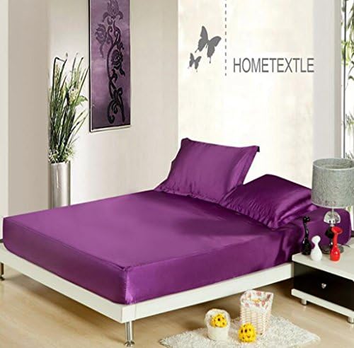 Wmshpeds Silk bed single piece of solid color double-fight silk silk bed sheets ice bed bare bedspreads bed lin