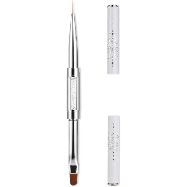 5-teiliges Nagelpinsel-Set Für Gelnägel – Dual-End Mit Polymer-Gel-Pinsel & Picker-Werkzeug Für DIY-Nagelverlängerungen