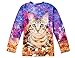 THENICE Women's Fashion Sport Pullovers Couples Sweater Sweatshirt T-shirt (Cat baby)