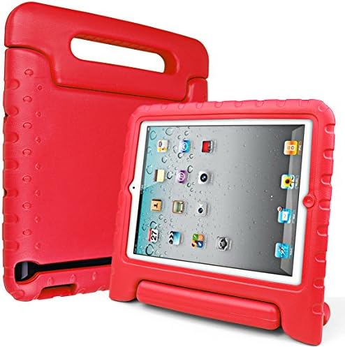 iPad 2, 3, 4 Kids Case,Bolete Multi Function Child / Shock Proof Kids Cover Case for Apple iPad 2nd / 3rd / 4th Generation Tablet,Red