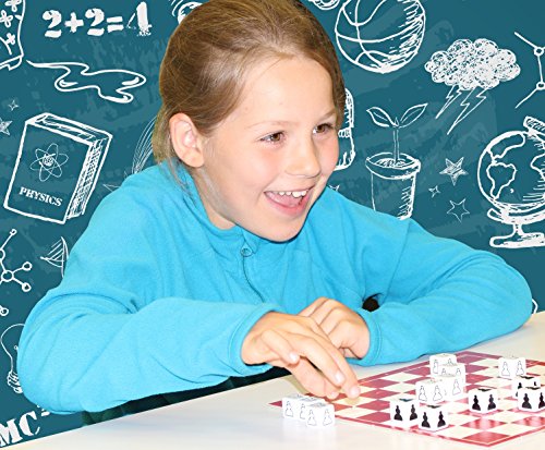 Junior Chess Set For Kids - Board Games For Kids 5 6 7 8 9 Year Olds and Up - With Parent Child Tutorial, red/white