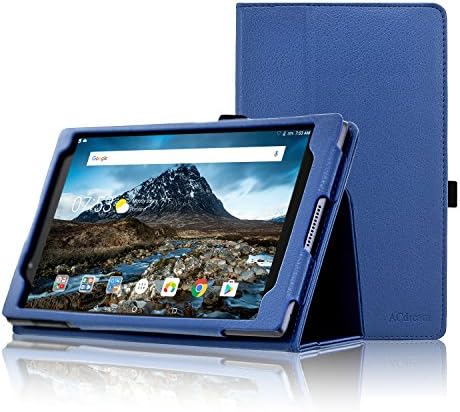 Lenovo Tab 4 8 Case, ACdream Premium PU Folio Leather Tablet Case for Lenovo Tab4 8 tablet(2017 version), Dark Blue