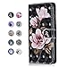 Price comparison product image CAXPRO Xiaomi Pocophone F1 Case, PU Leather Full Body Protective Cover Case with Credit Card Holders, Wrist Strap, Magnetic Closure for Xiaomi Pocophone F1 - Flower #1