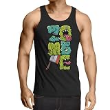 Camisetas de Tirantes para Hombre Zombi regalo del friki idea para un regalo inusual (XX-Large Negro Multicolor)