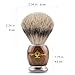 Jagen David ® ST9 - Silvertip Badger Shaving Brush [ %100 Genuine, Hand Made ] (Classic Wood + Silver)