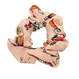 Neu Elastische Karikaturdruck Pferdeschwanz Damen Haarband Stirnband Kopfband, LEEDY Weiche Alltag Yoga Sport Fitness Krawatte Haarseilring Gestrickte Turban-Kopf-Verpackungs