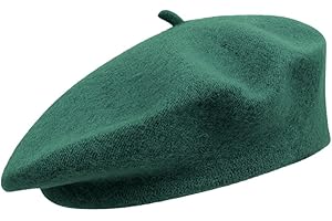 NOKDAL Cappello Basco Nero Donna Basco Francese Classico Basco Lana Parigino Autunno Berretto Primavera Colore Solido Cappello da Artista Inverno Berretti Uomo per Abbinare Abito e Gonna