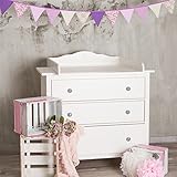 Puckdaddy Wickelaufsatz „Stern H" für alle IKEA Hemnes Kommoden in weiß