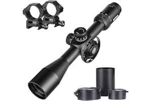 SPINA OPTICS 4-16X44 Rifle Scope First Focal Plane FFP Hunting 4-16 Riflescopes with 20mm Scope Rings,Throw Lever,Lens Cover