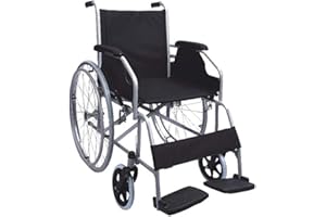 Polironeshop Movis Fauteuil roulant pliant et autopropulsé en acier pour handicapés et personnes âgées, facile à transporter et à plier, abordable et portable, utilisable en extérieur comme en intérieur, pour traitements orthopédiques, post-opératoires