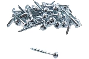 UNKNOWN EPH Pocket Hole Screws for Softwoods & Man-made Boards, 63mm Long, Pack of 250, Coarse Self-Cutting Screw with Robinson 2 Square Drive, EPHS863250C, Silver