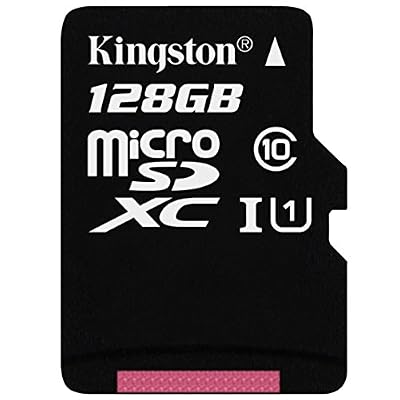 Kingston SDCX10/128GB Carte micro SDHC/SDXC Classe 10 UHS-I de 128Go vitesse minimum de 10MB/s avec adaptateur SD