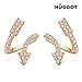 Produktbild Pendientes de Plata Esterlina 925 Bañados en Oro Rosado 18 K con Zirconias Arrow Hûggot