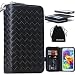 Produktbild S5 Case, DRUnKQUEEn TM Leather Zipper Wallet Credit Card Case Premium Skin Purse Handbag Style Detachable Removable Phone Shell Magnetic Cover with Wrist Strap for Samsung Galaxy S5 G900
