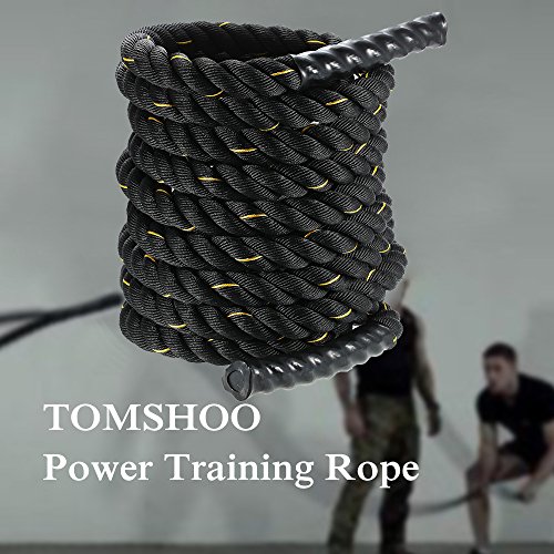 TOMSHOO Battle Rope Schwungseil Länge 10M/12M /15M Trainingsseil Sportseil Schlagseil für Sprung- Kletterübungen oder Tauziehen - 3