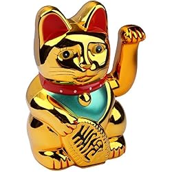 Schramm 0233 - Gato de la suerte, color dorado