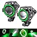 AllExtreme U7 LED Fog Light Bike Driving DRL Fog Light Spotlight, High/Low Beam, Flashing-With Green Angel Eyes Light Ring (Pack of 2) U 7 Led Fog Light Green Angel Eye RS.1659.00
