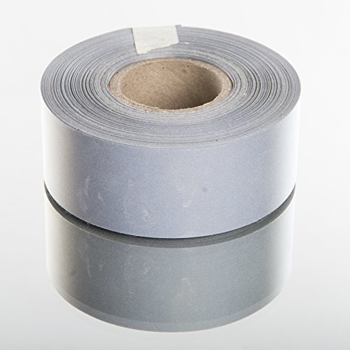 3 lfm, in grau, Reflektierendes Band zum Annähen - Reflektorband, 40 mm breit, Leuchtband zum Annähen, 3m