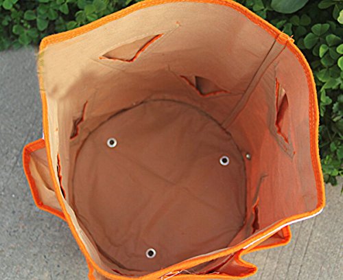 Pflanz-Sack für Erdbeeren 45cm Blumen Balkon Topf Pflanzen Kräuter Ampel Tasche 8-Loch (Material: Luftdurchlässigen Filztuch) - 3