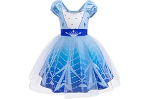 Lito Angels Prinzessin Anna Krönung Kostüm Kleid für Kleinkind Kinder Mädchen, Weihnachten Halloween Karneval Party Verkleidung Cosplay, Grün