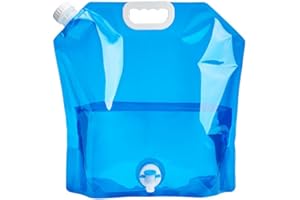RUAVOEY Bidon à eau pliable 5 L- Avec robinet d'eau potable avec poignée de transport - Réutilisable pour le camping, la randonnée, les pique-niques bidon eau jerrican eau bidon 5l bidon etanche kayak